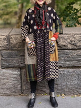 Load image into Gallery viewer, Color Matching Cotton And Linen Thin Section Women's Coat

