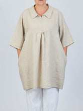 Load image into Gallery viewer, Women's Linen Casual Half-Length Shirt Top
