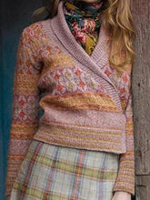 Load image into Gallery viewer, Ethnic Style Color-block Knitted Sweater
