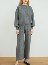 Load image into Gallery viewer, Grey Tight Sleeve Knitted Women's Suits
