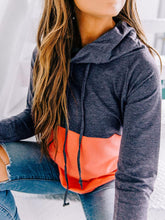 Load image into Gallery viewer, Comfy and Stylish Contrasting Color Design Hoodies for Women
