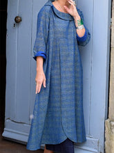 Load image into Gallery viewer, Fashion Plaid Long Dress
