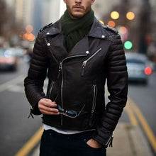 Load image into Gallery viewer, Slim Lapel Locomotive Handsome Men's Coat
