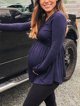 Load image into Gallery viewer, Fashion Comfy V-neck Pure Color Tops for Maternity
