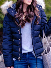 Load image into Gallery viewer, Fashion Fur Collar Zipper Padded Jacket
