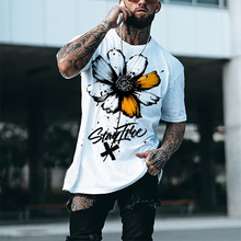 Load image into Gallery viewer, Fashion Casual Flower Print T-Shirt Men
