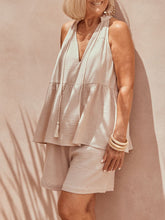Load image into Gallery viewer, Cotton And Linen Sleeveless V-Neck Women's Suits
