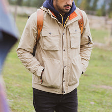 Load image into Gallery viewer, Hooded Field Tooling Multi-Pocket Men's Coat
