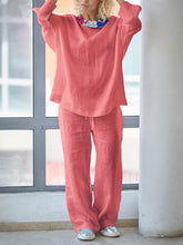 Load image into Gallery viewer, Plus Size Linen Women's Casual Suit

