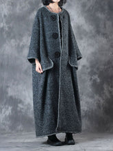 Load image into Gallery viewer, Dark Large Buttons Long-Sleeved Women's Coats
