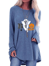 Load image into Gallery viewer, Halloween Personality Printed Loose Long-sleeved T-shirt Top
