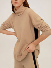 Load image into Gallery viewer, High Neck Color Block Knit Women's Jogging Suits
