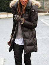 Load image into Gallery viewer, Ladies Fashion Casual Warm Hooded Jacket

