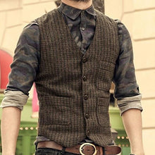 Load image into Gallery viewer, Men's Fashion Plaid Suit Vest
