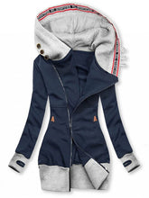 Load image into Gallery viewer, High Collar Hooded Casual Women's Coat
