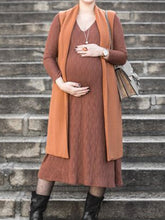 Load image into Gallery viewer, Autumn and Winter Fashion Soft Close-fitting Long-sleeved Maternity Dress
