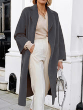 Load image into Gallery viewer, Lapel Unbuttoned Long Open Coat for Women
