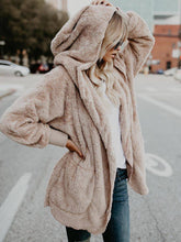 Load image into Gallery viewer, Flannel Hooded Autumn and Winter Jacket

