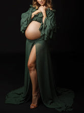 Load image into Gallery viewer, Maternity Sexy Print Slit Photography Dress
