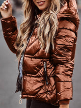 Load image into Gallery viewer, Fashionable Warm Hooded Ladies Cotton Jacket
