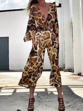 Load image into Gallery viewer, Casual Leopard Print Chiffon Suit
