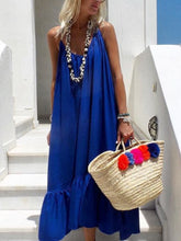 Load image into Gallery viewer, Fashion Solid Color Swing Women's Dress
