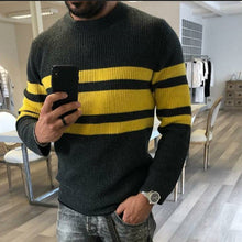 Load image into Gallery viewer, Men's Casual Round Neck Contrast Color Pullover Sweater
