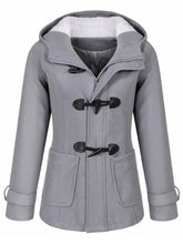 Load image into Gallery viewer, Hooded Horn Button Women's Hoodies
