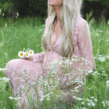 Load image into Gallery viewer, Sexy Lace Skinny Tail Maternity Dress
