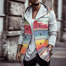Load image into Gallery viewer, Business Casual Rainbow Print Hooded Coat
