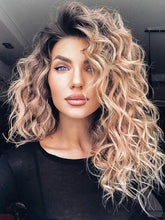 Load image into Gallery viewer, Gradient Golden Curly Hair Fashion Wig
