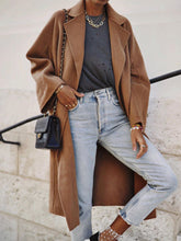 Load image into Gallery viewer, Fall/winter Fashion Lapel Woolen Coat for Ladies
