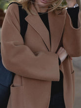 Load image into Gallery viewer, Fashion All-match Solid Color Lapel Coat
