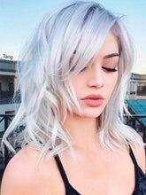 Load image into Gallery viewer, Fashion Silver-white Wave Shoulder-length Chemical Fiber Hair

