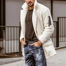 Load image into Gallery viewer, Men's Stylish Pure Color Lapel Plush Coat
