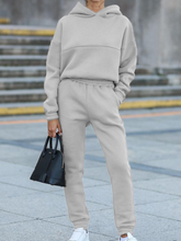 Load image into Gallery viewer, Fashionable Hooded Sports Casual Solid Color Suit
