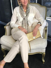 Load image into Gallery viewer, Beige Shirt With Long Sleeves Breathable Women&#39;s Suits
