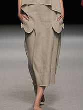 Load image into Gallery viewer, Fashion V-neck Vest Suspender Skirt Cotton and Linen Suit
