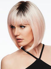 Load image into Gallery viewer, Fashion Light Pink Mid-Point Short Straight Wig
