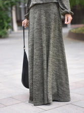Load image into Gallery viewer, High Neck Top and Long Skirt Knit Suit
