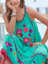 Load image into Gallery viewer, Cotton Blend Embroidery Sleeveless Women's Dress
