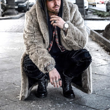 Load image into Gallery viewer, Winter Plain Thicken Faux Fur Keep Warm Long Coat
