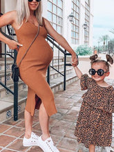 Load image into Gallery viewer, Knitted Sling Slim and Simple Maternity Dress
