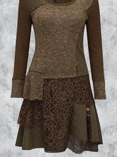 Load image into Gallery viewer, Retro Casual A-line Long Sleeve Round Neck Dress

