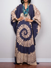 Load image into Gallery viewer, Handmade Tie-dye V-neck Long Sleeve Loose Dress
