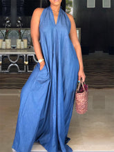 Load image into Gallery viewer, Casual V-neck Sleeveless Loose Dress
