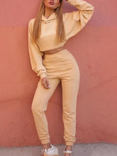 Load image into Gallery viewer, Hooded Slim Pocket Sports Outdoor Women's Suit
