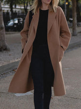 Load image into Gallery viewer, Fashion All-match Solid Color Lapel Coat
