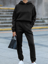 Load image into Gallery viewer, Fashionable Hooded Sports Casual Solid Color Suit
