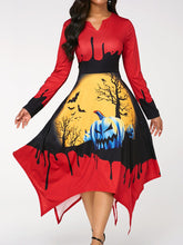 Load image into Gallery viewer, Halloween Tight Waist Fashion Big Skirt Dress
